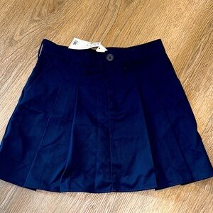 Divide Navy Pleated Mini Skirt